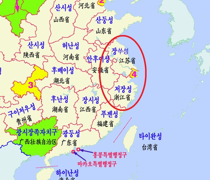 상하이 푸동 공항 144시간 무비자 입국 시 상하이/장쑤성/저장성 여행 가능