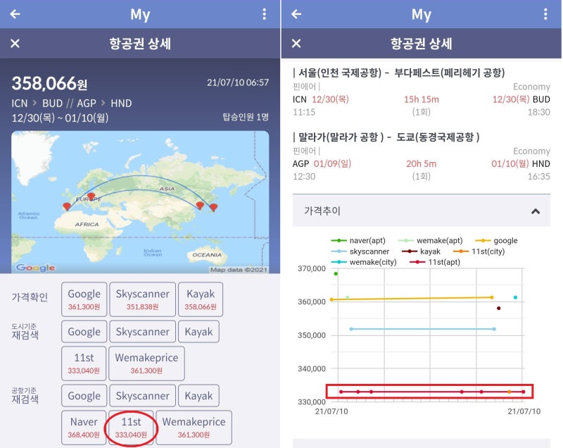 12/30(목) ~ 1/10(월) 서울 - 부다페스트 // 말라가 - 도쿄 핀에어 33만원