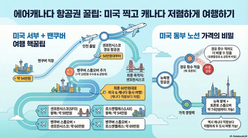 에어캐나다 항공권 꿀팁 with NotebookLM